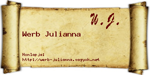 Werb Julianna névjegykártya