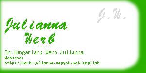 julianna werb business card